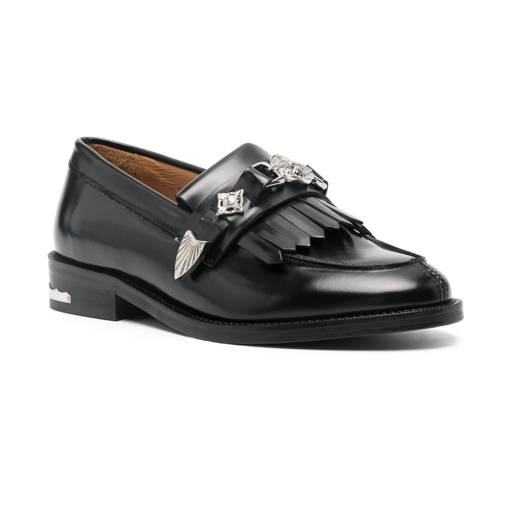 Toga Virilis Stud-Embellished Leather Loafers by TOGA